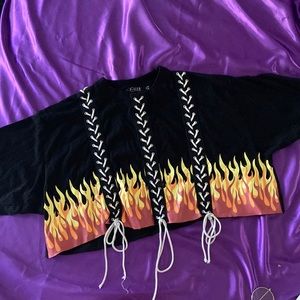 Flame Half Shirt